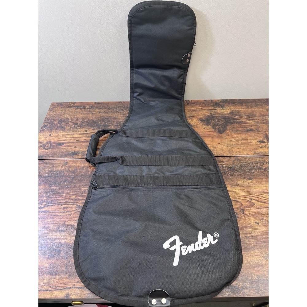 Fender Electric Guitar Gig Bag Soft Case Black Padded Strat Tele Style w/ Pocket